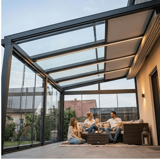 Terrassendach Innenansicht